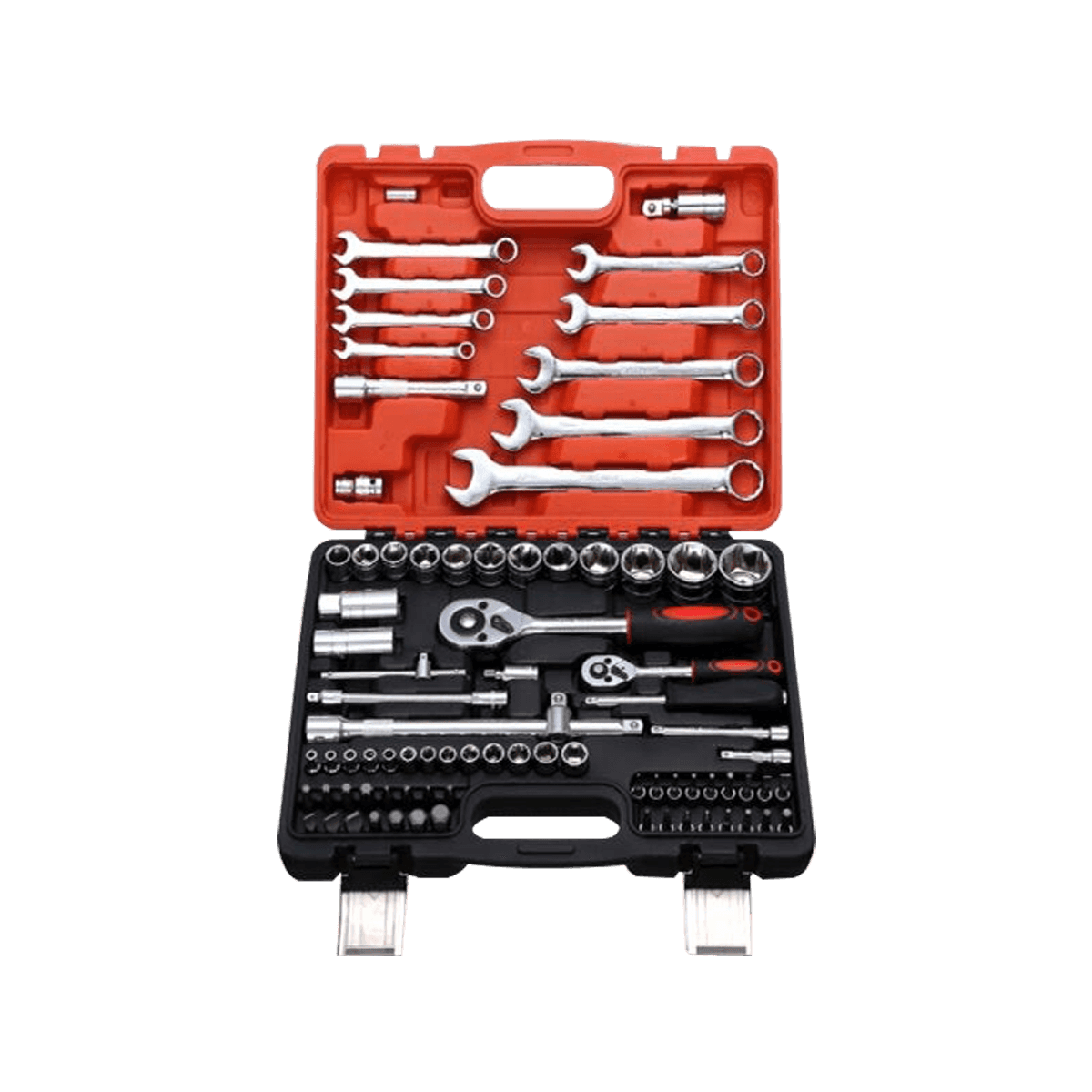 82 stk. nøglenøglesæt multifunktionsnøgleværktøjssæt Cykel autoreparationsværktøjssæt med blæseboks