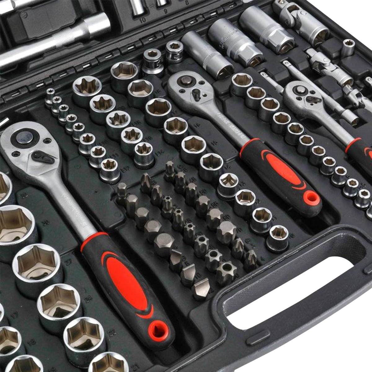 171 stk Professionelt multifunktionelt skruenøgleværktøj kombinationsnøgle fatningssæt til bilreparation